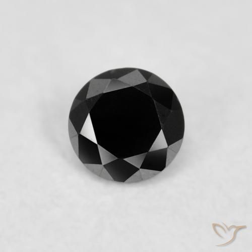 0.02ct Natürlicher Schwarz Diamant, Runden, Lichtundurchlässig