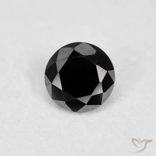 0.02ct Natürlicher Schwarz Diamant, Runden, Lichtundurchlässig