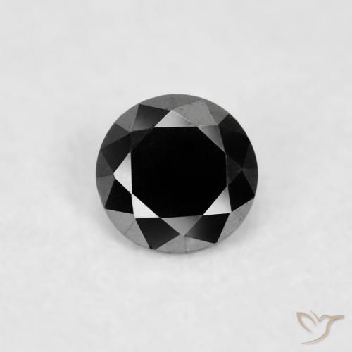 0.03ct Natürlicher Schwarz Diamant, Runden, Lichtundurchlässig