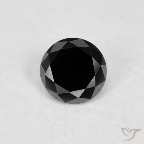 0.02ct Natürlicher Schwarz Diamant, Runden, Lichtundurchlässig