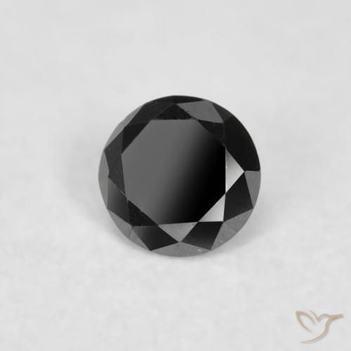 9,17 ctw natürlicher Schwarz Diamant, Runden, Lichtundurchlässig