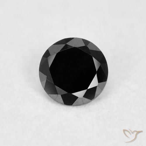 0.03ct Natürlicher Schwarz Diamant, Runden, Lichtundurchlässig