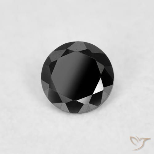 9,17 ctw natürlicher Schwarz Diamant, Runden, Lichtundurchlässig