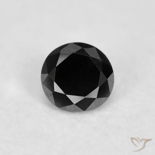 0.04ct Natürlicher Schwarz Diamant, Runden, Lichtundurchlässig