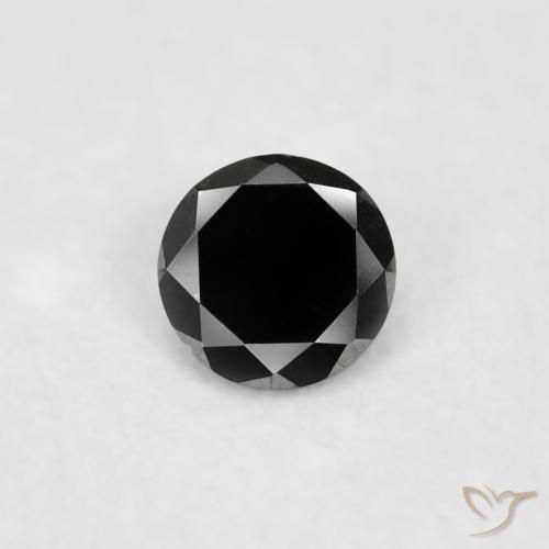 0.02ct Natürlicher Schwarz Diamant, Runden, Lichtundurchlässig