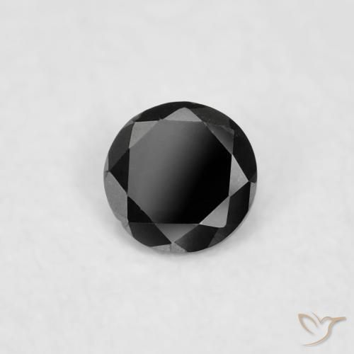 9,17 ctw natürlicher Schwarz Diamant, Runden, Lichtundurchlässig