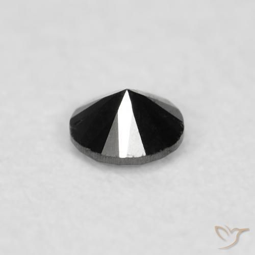 9,17 ctw natürlicher Schwarz Diamant, Runden, Lichtundurchlässig
