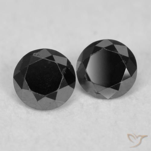 0.08 ct natürliche Schwarz Diamant-Edelsteine, Runden, Lichtundurchlässig