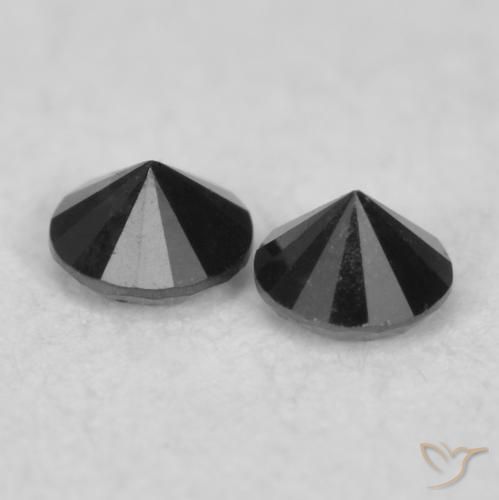 0.08 ct natürliche Schwarz Diamant-Edelsteine, Runden, Lichtundurchlässig