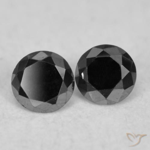 0.08 ct natürliche Schwarz Diamant-Edelsteine, Runden, Lichtundurchlässig