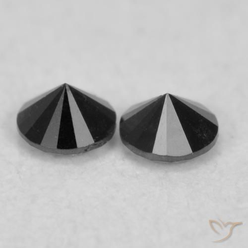 0.07 ct natürliche Schwarz Diamant-Edelsteine, Runden, Lichtundurchlässig