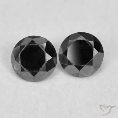 0.08 ct natürliche Schwarz Diamant-Edelsteine, Runden, Lichtundurchlässig