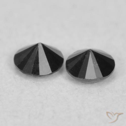 0.08 ct natürliche Schwarz Diamant-Edelsteine, Runden, Lichtundurchlässig