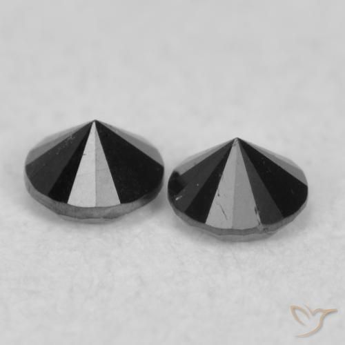 0.08 ct natürliche Schwarz Diamant-Edelsteine, Runden, Lichtundurchlässig