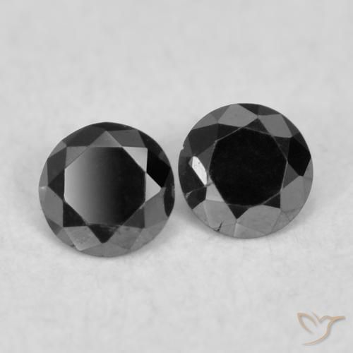 0.08 ct natürliche Schwarz Diamant-Edelsteine, Runden, Lichtundurchlässig