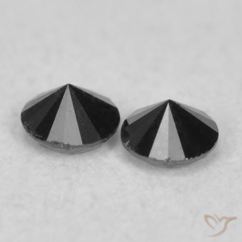 0.08 ct natürliche Schwarz Diamant-Edelsteine, Runden, Lichtundurchlässig