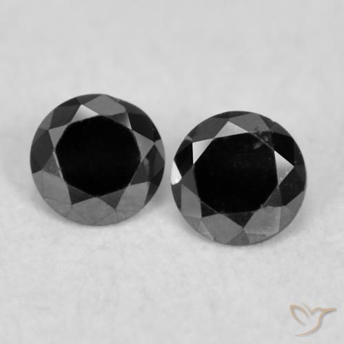 0.07 ct natürliche Schwarz Diamant-Edelsteine, Runden, Lichtundurchlässig