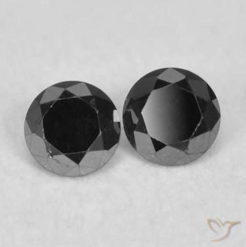 0.08 ct natürliche Schwarz Diamant-Edelsteine, Runden, Lichtundurchlässig