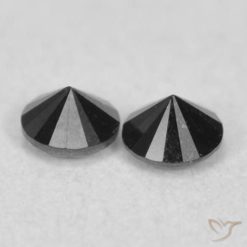 0.08 ct natürliche Schwarz Diamant-Edelsteine, Runden, Lichtundurchlässig