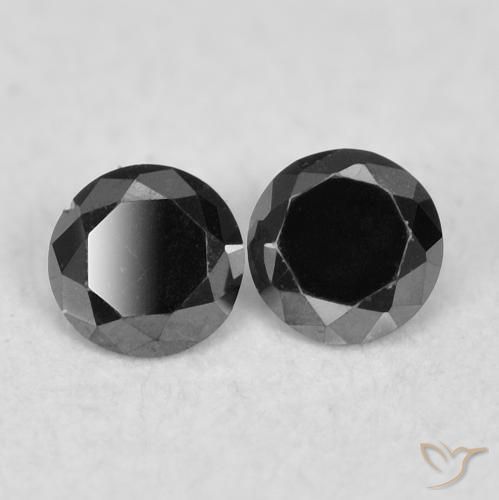 0.07 ct natürliche Schwarz Diamant-Edelsteine, Runden, Lichtundurchlässig