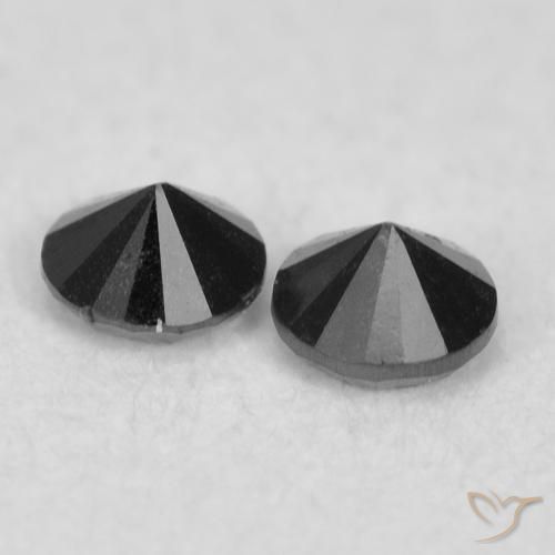 0.07 ct natürliche Schwarz Diamant-Edelsteine, Runden, Lichtundurchlässig
