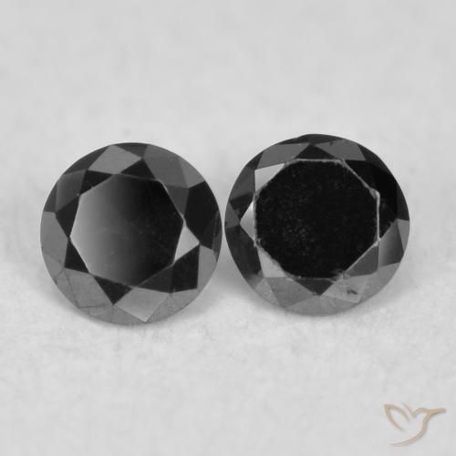 0.08 ct natürliche Schwarz Diamant-Edelsteine, Runden, Lichtundurchlässig