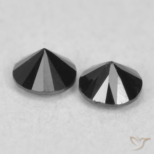 0.08 ct natürliche Schwarz Diamant-Edelsteine, Runden, Lichtundurchlässig