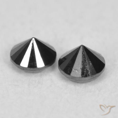 0.09 ct natürliche Schwarz Diamant-Edelsteine, Runden, Lichtundurchlässig