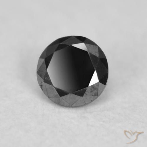 9,17 ctw natürlicher Schwarz Diamant, Runden, Lichtundurchlässig