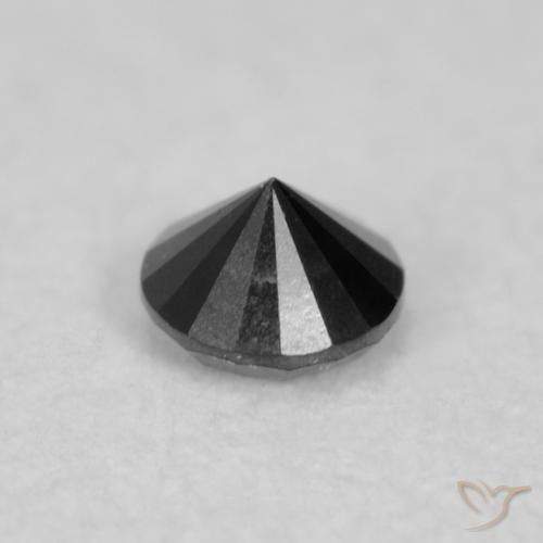 9,17 ctw natürlicher Schwarz Diamant, Runden, Lichtundurchlässig