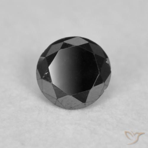 9,17 ctw natürlicher Schwarz Diamant, Runden, Lichtundurchlässig