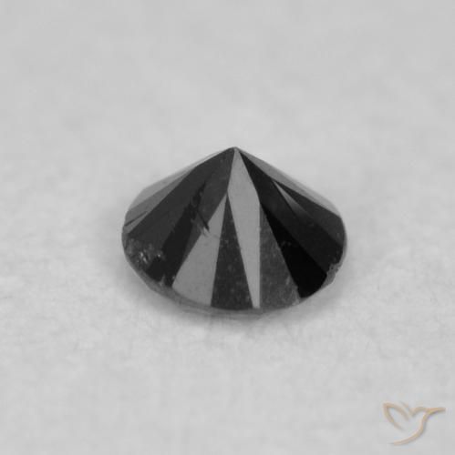 9,17 ctw natürlicher Schwarz Diamant, Runden, Lichtundurchlässig