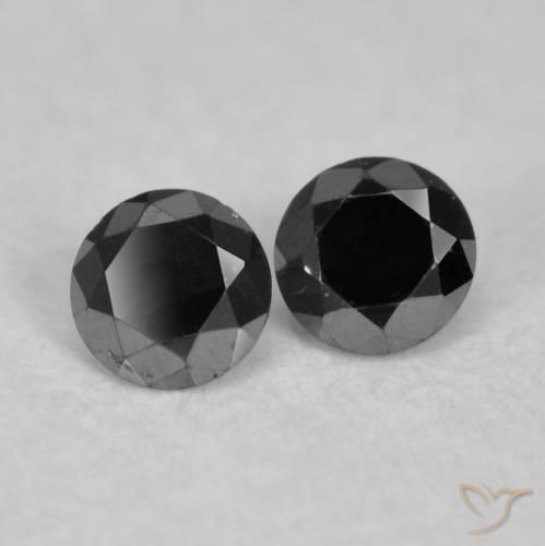 0.08 ct natürliche Schwarz Diamant-Edelsteine, Runden, Lichtundurchlässig