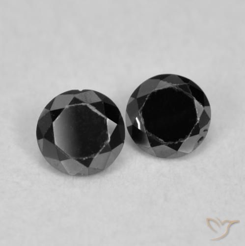 0.08 ct natürliche Schwarz Diamant-Edelsteine, Runden, Lichtundurchlässig