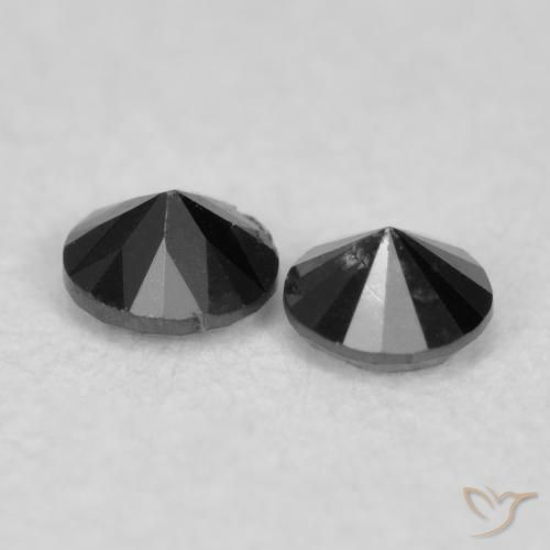0.08 ct natürliche Schwarz Diamant-Edelsteine, Runden, Lichtundurchlässig