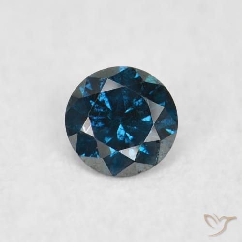 0.06ct Natürlicher Blau Diamant, Runden, VS, Photo A