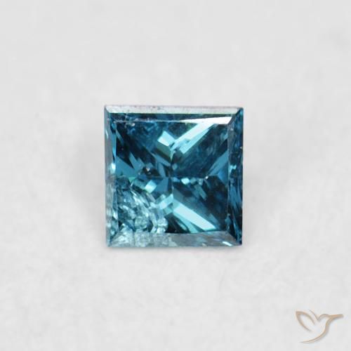 0.05ct Natürlicher Blau Diamant, Quadrat, VS-SI