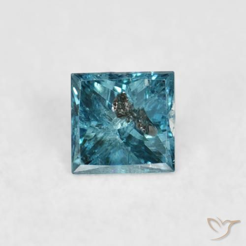 0.07ct Natürlicher Blau Diamant, Quadrat, VS-SI