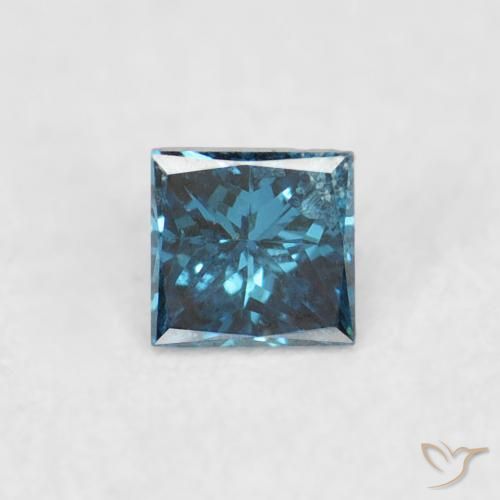 0.05ct Natürlicher Blau Diamant, Quadrat, VS-SI