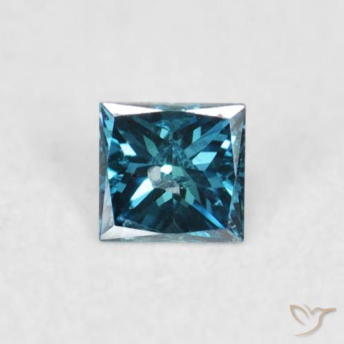 0.06ct Natürlicher Blau Diamant, Quadrat, VS-SI