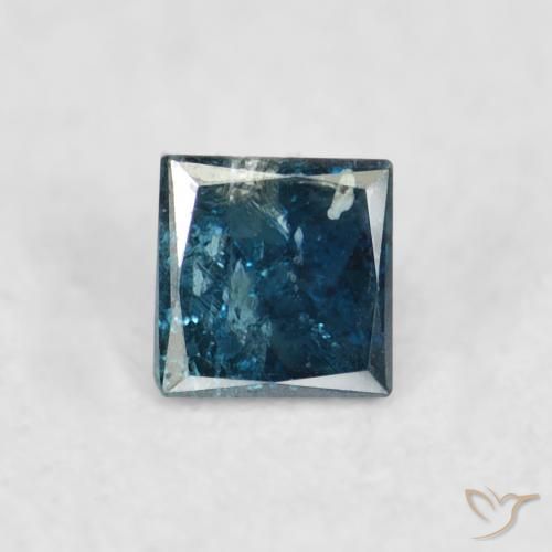 0.07ct Natürlicher Blau Diamant, Quadrat, VS-SI