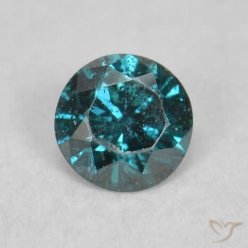 0.06ct Natürlicher Blau Diamant, Runden, VS-SI, Photo A