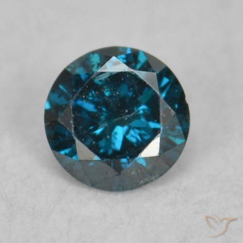 0.07ct Natürlicher Blau Diamant, Runden, VS-SI, Photo A