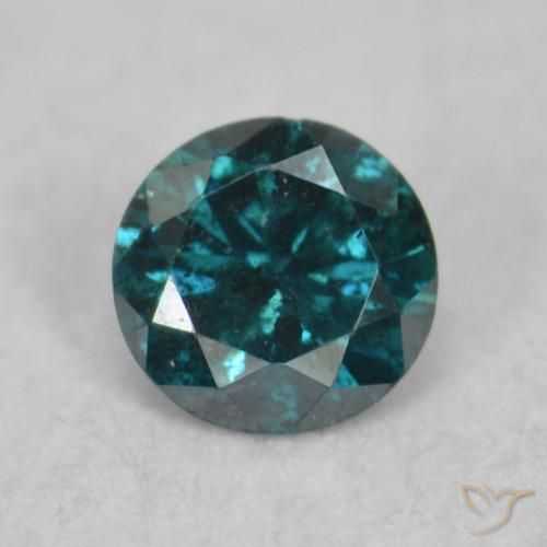 0.07ct Natürlicher Blau Diamant, Runden, VS-SI