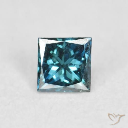 0.08ct Natürlicher Blau Diamant, Quadrat, VS-SI