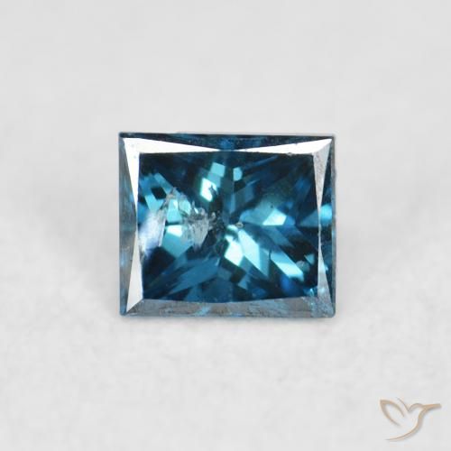 0.08ct Natürlicher Blau Diamant, Quadrat, VS-SI