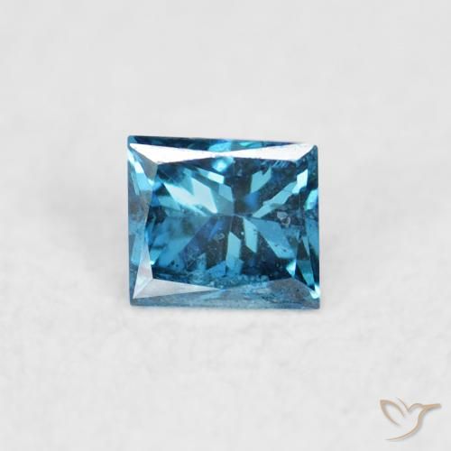 0.05ct Natürlicher Blau Diamant, Quadrat, VS-SI
