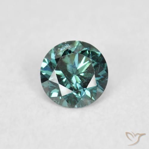 0.05ct Natürlicher Grün Diamant, Runden, VS-SI, Photo A