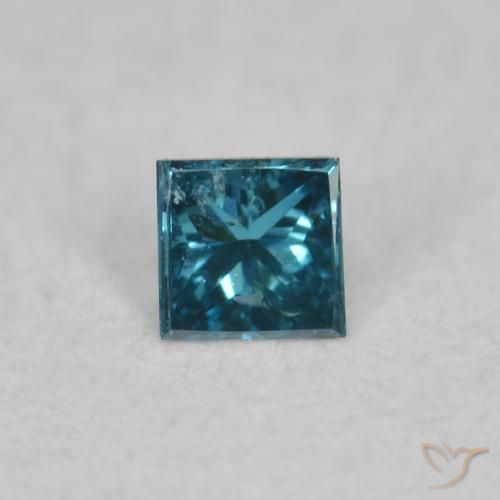 0.02ct Natürlicher Blau Diamant, Quadrat, VS, Photo A