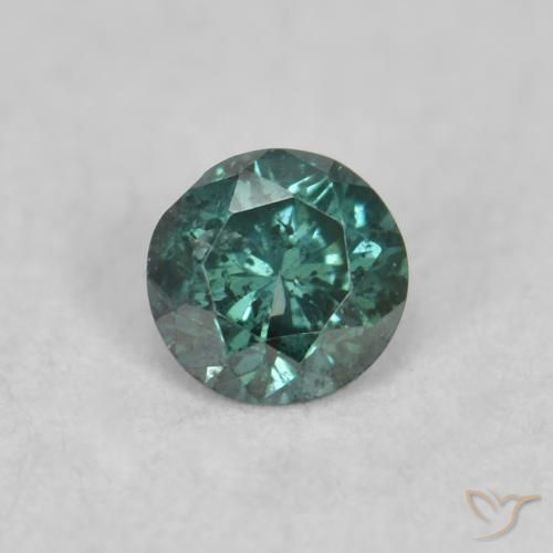 0.07ct Natürlicher Grün Diamant, Runden, SI